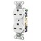 Hubbell Wiring Device-Kellems Duplex Straight Blade Receptacle, 6-15R, 15 A, 250V AC, 2 Pole, 3 Wire, Flush Mount, Grounded 5662WHI - alternate 5
